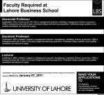 EXPRESS University of Lahore Jobs